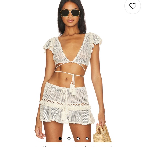 Tularosa caliope mini skirt in natural - Picture 1 of 6